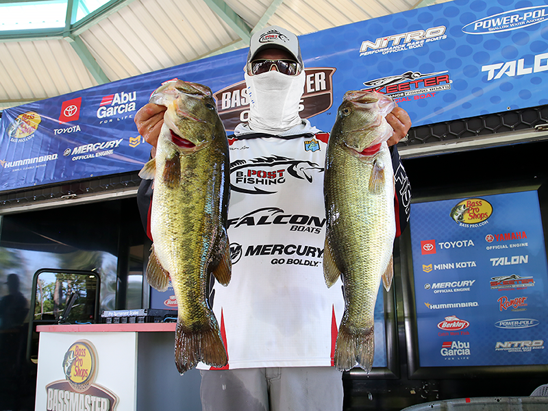 Day 1 Sam Rayburn - Brian Post - Bassmaster Open - B. Post Fishing