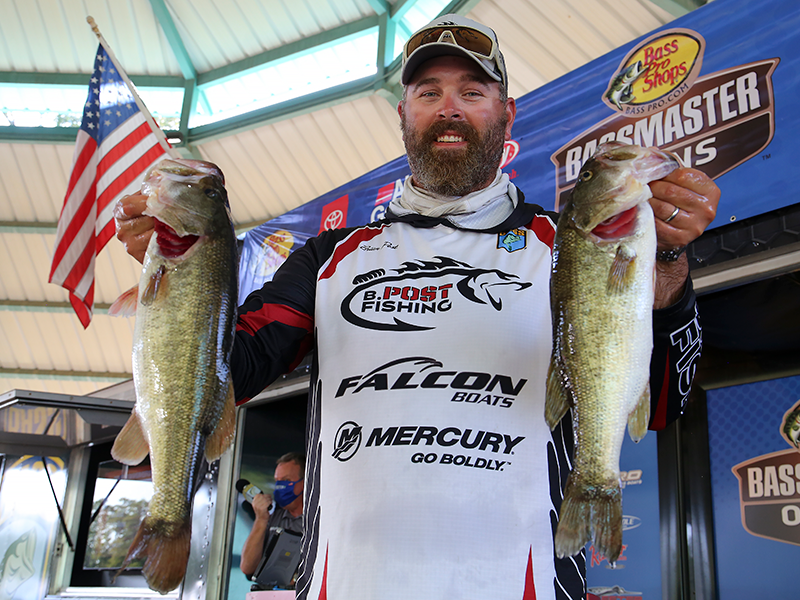 Day 2 Sam Rayburn - Brian Post - Bassmaster Opens - B. Post Fishing